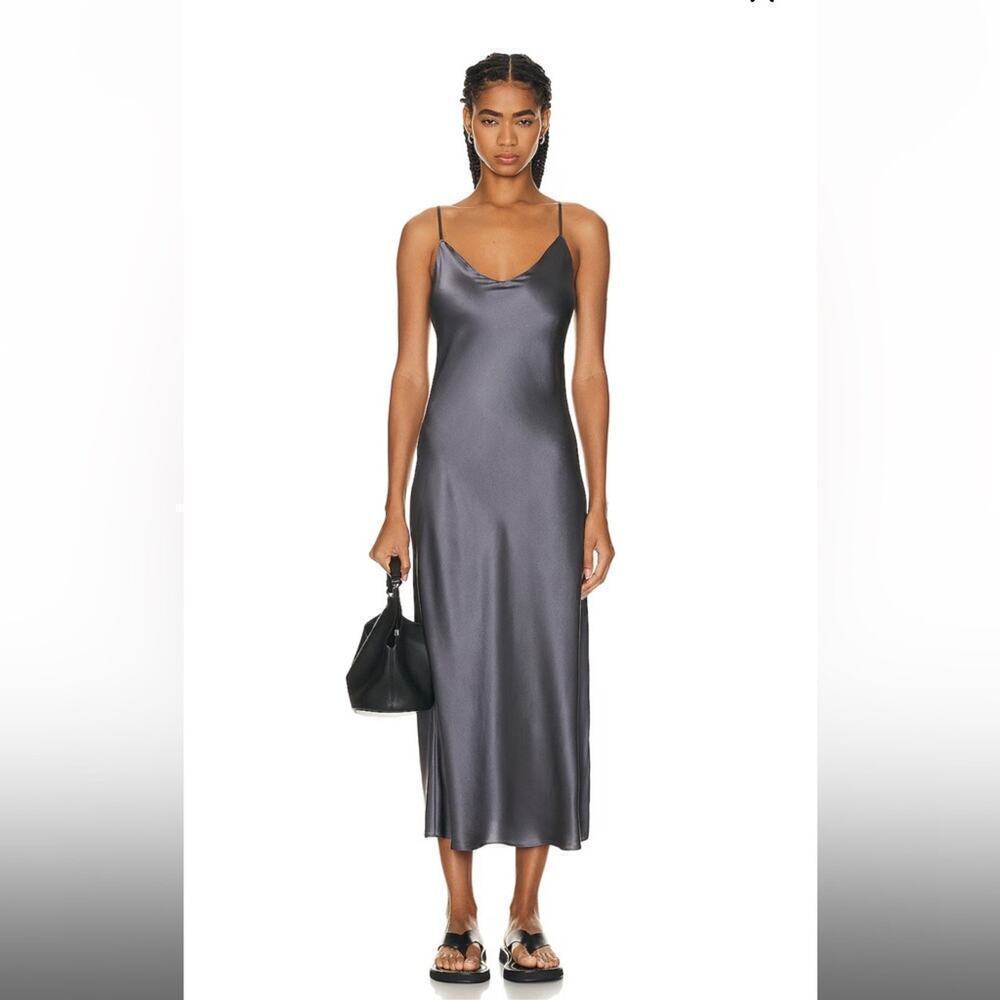 Sablyn Silk Slip Dress Quiet Luxury Model Off Duty - Picture 1 of 8